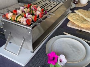 Grillstation / Tischgrill aus Edelstahl